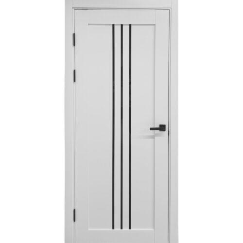 Ușa Christi Alb Texturat Sticla Neagra